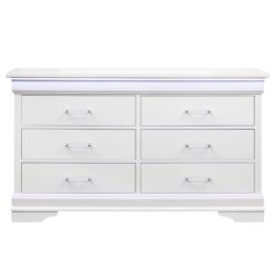 Charlston - Dresser With LED - White