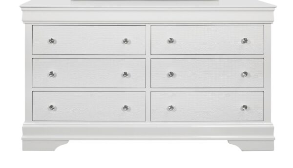 Shaker - Crocodile Metallic Dresser - White