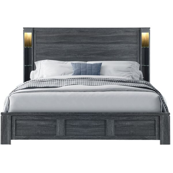 Aya - King Bed - Dark Gray