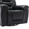 3 Seater Home Theater Recliner Manual Recliner Chair With Two Built-In Cup Holders For Living Room - Black - Image 16