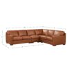Dillon - Leather L-Shaped Sectional - Brown - Image 11