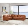 Dillon - Leather L-Shaped Sectional - Brown - Image 8