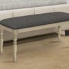 Bench, Rectangular, Upholstered, Transitional - Gray - Image 9