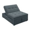 4 In 1 Sofa Bed, Chair Bed, Multi-Function Folding Ottoman Bed With Storage Pocket And USB Port For Small Room Apartment, Living Room, Bedroom, Hallway - Deep Blue - Image 8