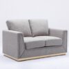 Valin - Linen Loveseat For Living Room - Gray - Image 5