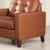 Aiden - Leather Chair - Brown - Image 3
