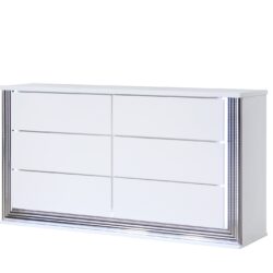 Moon - Smooth Dresser With LED - White