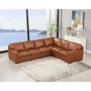 Dillon - Leather L-Shaped Sectional - Brown - Image 5