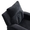 Kids Recliner Chair, Kids Upholstered Couch With One Cup Holder, Toddlers Recliner With Headrest And Footrest - Black - Image 14