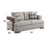 Niamey - Loveseat With 2 Toss Pillows - Walnut - Image 5