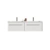 U052-Nevia60W-206 Nevia Bathroom Vanity With Automatic LED Drawer Light, Wall Mounted Bathroom Vanity With Integrated Solid Surface Sink, Without Drain - Snow White - Image 9