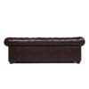 Traditional Tufted Leather Chesterfield Nailhead Sofa - Brown - Image 4