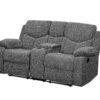 Kalen - Chenille Loveseat With Console - Gray - Image 3