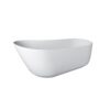 Solid Surface Stone Resin Oval Shape Soaking Bathtub With Overflow For The Bathroom - Matte White - Image 6
