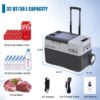 Car Freezer Portable Refrigerator Freezer With App Control And 6'' Off-Road Wheels, 12V, 45W Cooler Freezer, Low Noice - Antique White / Gray - Image 8