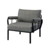 Rajni - Patio Set (1 Armed Chair, 1 Ottoman) - Gray - Image 2