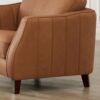 Aria-Top Grain Leather Loveseat - Brown - Image 3