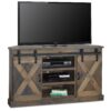 Farmhouse - Corner TV Stand For TVs Up To 80" - Barnwood - Image 3