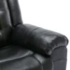 3 Seater Home Theater Recliner Manual Recliner Chair With Two Built-In Cup Holders For Living Room - Black - Image 19