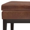 Carlson - Ottoman Bench - Distressed Saddle Brown - Image 2