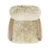 Enchante - New Zealand Sheepskin Accent Arm Chair - Taupe / Natural - Image 3