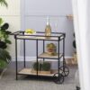 Shelf With Wheel - Black / Brown - Image 15