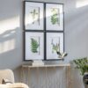 Botanical And Fern Wall Art, Wall Decor For Living Room Dining Room Entryway (Set of 4) - White / Black - Image 8