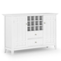 Bedford - Sideboard Buffet And Wine Rack - White