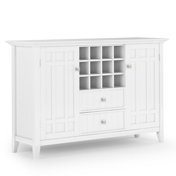 Bedford - Sideboard Buffet And Wine Rack - White