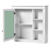 Bathroom Medicine Cabinet With Mirror, Wall Mounted Mirror Cabinet With Storage Organizer, Over The Toilet Storage White Storage Cabinet For Bathroom - White - Image 10