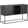 Modern Sideboard Buffet With Plenty Of Storage Space, Anti-Tilt Mechanism, Elegant Handles, Silent Magnetic Closure And Eco-Friendly Finish For Kitchen, Dining Room And Living Room - Black - Image 12