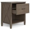Ela - Bedside Table - Smoky Brown - Image 3