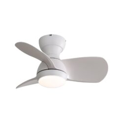 23" Indoor Ceiling Fan With 3 Color Dimmable 3 ABS Blades Remote Control Reversible Dc Motor With 18W Led Light - White