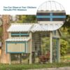 Weatherproof Outdoor Chicken Coop With Waterproof Pvc Roof. Outdoor Chicken Coop With Removable Bottom For Easy Cleaning, Large Space Coop Suitable For 6-8 Chickens - White - Image 4