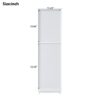 Tall Bathroom Storage Cabinet With Glass Doors, Free-Standing, Two Drawers, And Adjustable Shelves, MDF Board, Painted Perfect For Displaying Your Favorite Items - White - Image 9