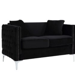 Bayberry - Loveseat With 2 Pillows - Black