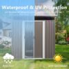 6Ft x 5Ft Outdoor Metal Storage Transparent Plate - Gray - Image 5