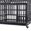 Heavy Duty Dog Cage Pet Crate With Roof - Black - Image 16