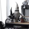 Sitting Gnome With Hat Spider, For Halloween Decor (Set of 2) - Black White - Image 11