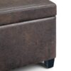 Avalon - Storage Ottoman Bench - Distressed Brown - Image 4
