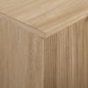 Modern Fluted Door Minimalist Storage Sideboard - Coastal Oak / Black - Image 2