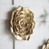 Succulent Wall Plaque Resin - Gold - Image 5
