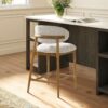 Locke - Modern Upholstered Counter Stool With Frame - Salt / Pepper - Image 7