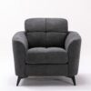 Callie - Woven Fabric Chair - Gray - Image 2