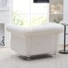 1 Seater Sofa For Living Room - White - Image 3