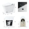 Luxury Smart Toilet With Dryer And Warm Water, Elongated Bidet Toilet With Heated Seat, With Remote Control, Led Night Light, Power Outage Flushing, Soft Close Cover - White - Image 8
