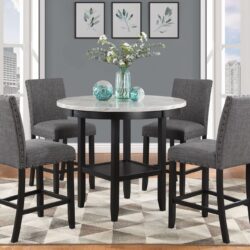 Greta - Bar Table And Bar Stool Set - Antique White
