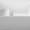 49'' Acrylic Freestanding Soaking Bathtub, Square-Shape Japanese Soaking Hot Tub, Sit-In Design With Chrome Overflow And Drain For Express Delivery 23Amazing-49 (W1920P179228) - Glossy White - Image 12