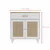 Cat Litter Box Enclosure With Scratch Pad, Hidden Litter Box Furniture, Wooden Pet House Sideboard, Storage Cabinet, Fit Most Cat And Litter Box, For Living Room Bedroom Office - White / Light Brown - Image 15