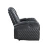 Alair - Leather Aire Power Motion Recliner With Bluetooth, Wireless Charger Cupholder - Dark Gray - Image 6